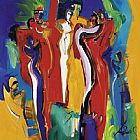 Alfred Gockel Canvas Paintings - Bachelor Party I